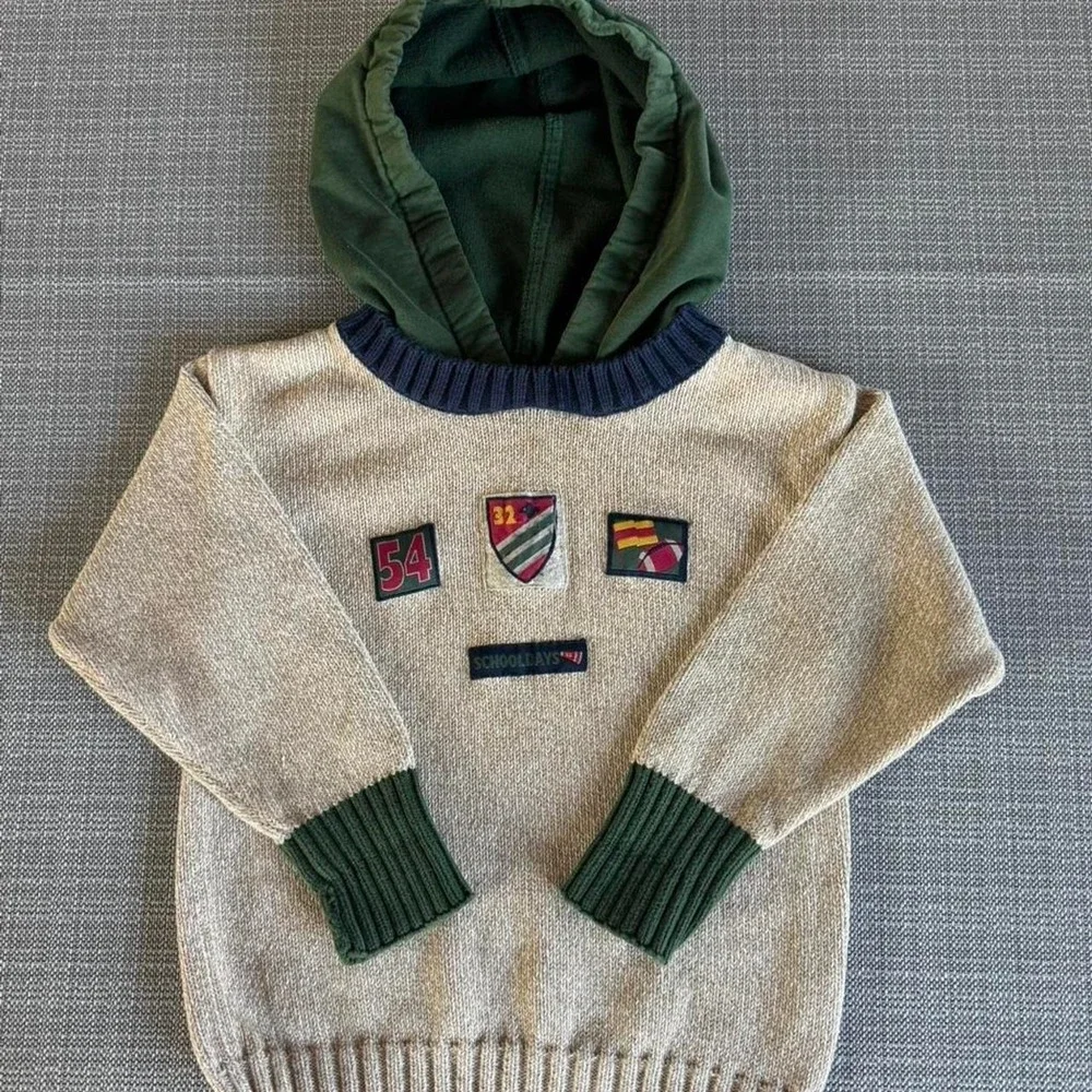 Vintage Gymboree crewneck sweater with hoodie
